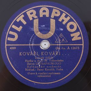 Helena Kubalíková Kováři/Jak Se Můžeš Ptát 78 rpm Record Ultraphon A 12673 Czech